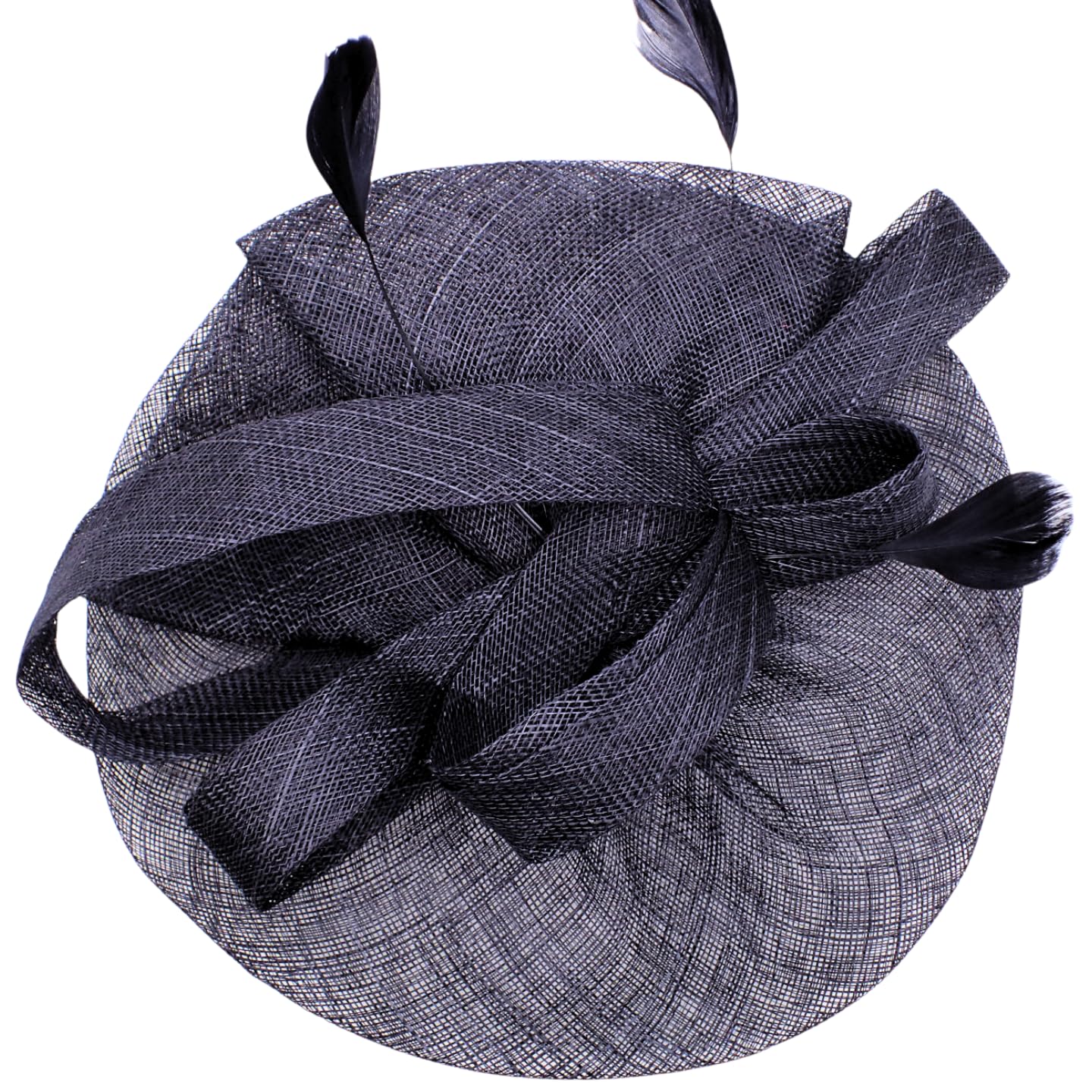 Topkids Accessories Large Fascinator Headband Womens Fascinator Hats Fascinators Hatinators Bridal Headpiece Wedding Horse Racing Hats On Aliceband For Women, Ladies, Girls (Navy)