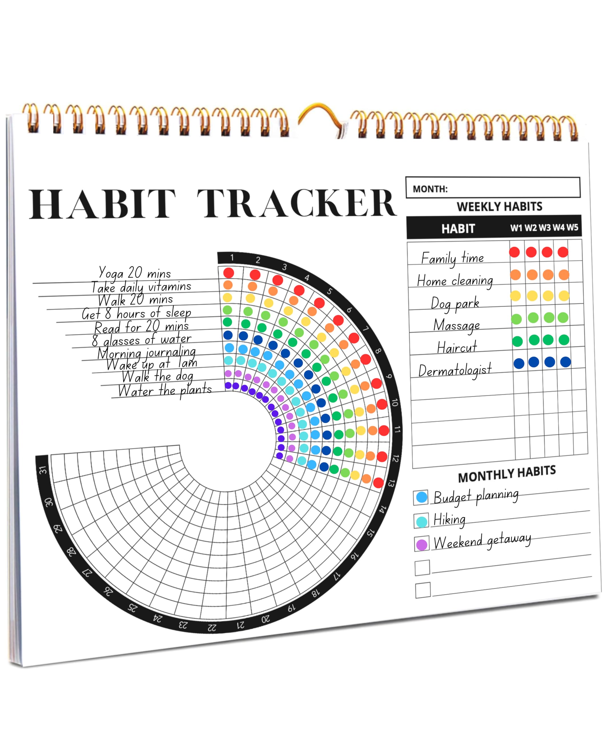 Photo 1 of Lamare Habit Tracker Calendar – Premium Daily Habit Tracker Journal and Goal Board, Workout Motivation & Productivity Tool
