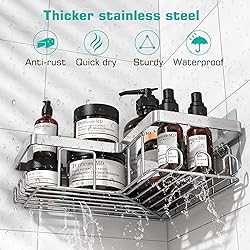 YASONIC Corner Shower Caddy, 3-Pack Adhesive
