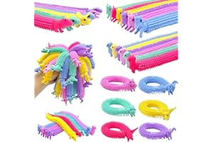 JGALNIM 30 PCS Stretchy Fidget Toy,Sensory Fidget Worm Stretch Toys,Muticolor Stretchy Strings Toy for Stress Relief, Valentine's Day Easter Day Gift,Kids or Adults,Boys,Girls,Calming Party Favors