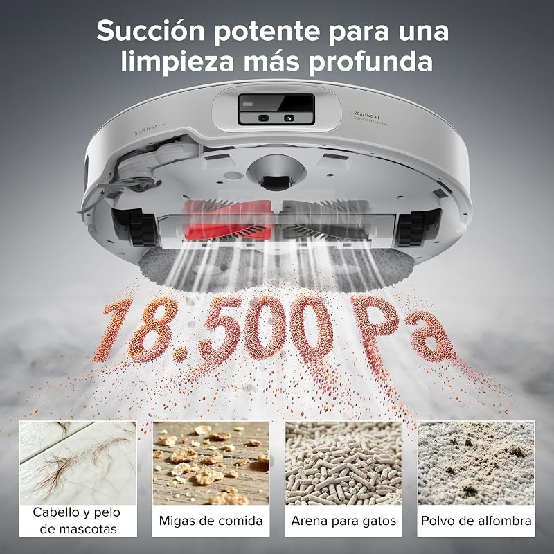 Qrevo EdgeT Aspirador Robô de Sucção 18500 Pa, com FlexiArm