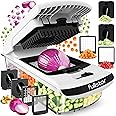 Fullstar Vegetable Chopper & Cutter - Slicer Dicer Spiralizer with Container for Food Veggie Onion Cucumber Tomato Salad Pota