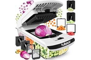 Fullstar Vegetable Chopper & Cutter - Slicer Dicer Spiralizer with Container for Food Veggie Onion Cucumber Tomato Salad Pota