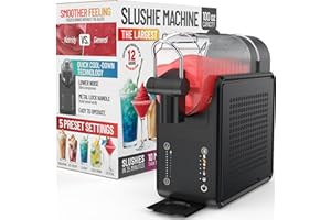 Natridy Slushie Machine for Home | Frozen Margarita Machine | Professional Frozen Drink Maker | 100 oz Smoothie Maker | Bartesian Cocktail Machine | Makes Milkshake, Ice Cream & Slushies (Black)