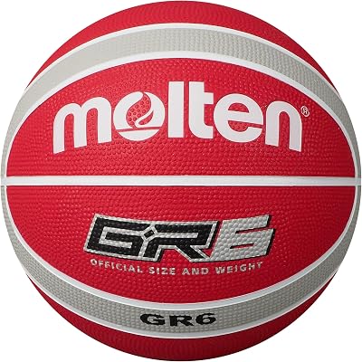 Molten GR Premium Rubber Basketball Size 6 Red Silver Indoor/Outdoor