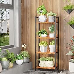 Furologee 4 Tier Bookshelf with Drawer, Tall