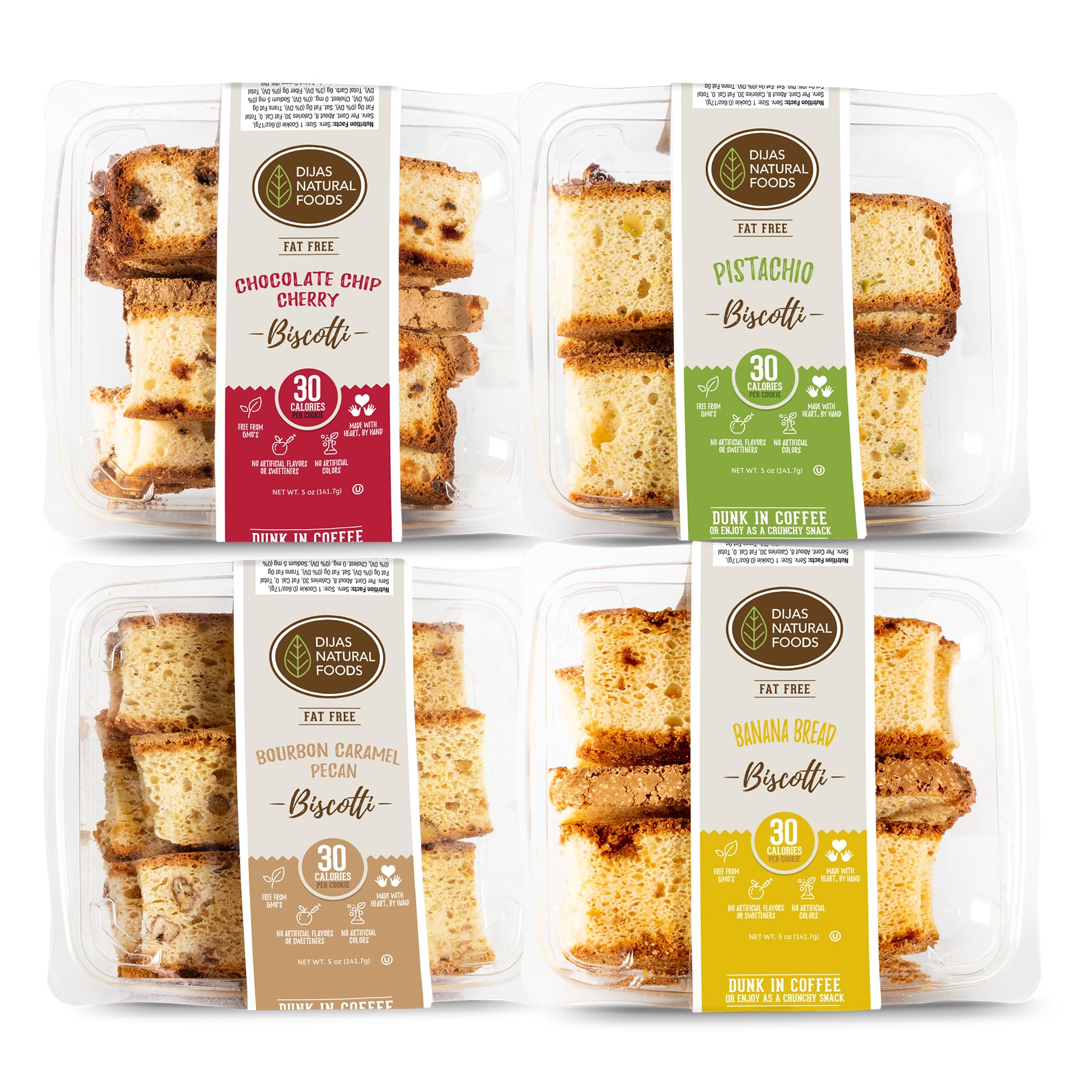 DIJAS Natural Foods, Crunchy Fat Free Biscotti