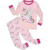 KikizYe Girls Pajamas Set Kids Long Sleeve PJs Cotton Jammies