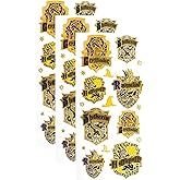Paper House Productions Harry Potter Hogwarts House Crests Shiny Foil Enamel Effect Sticker Sheets - 3 Pack