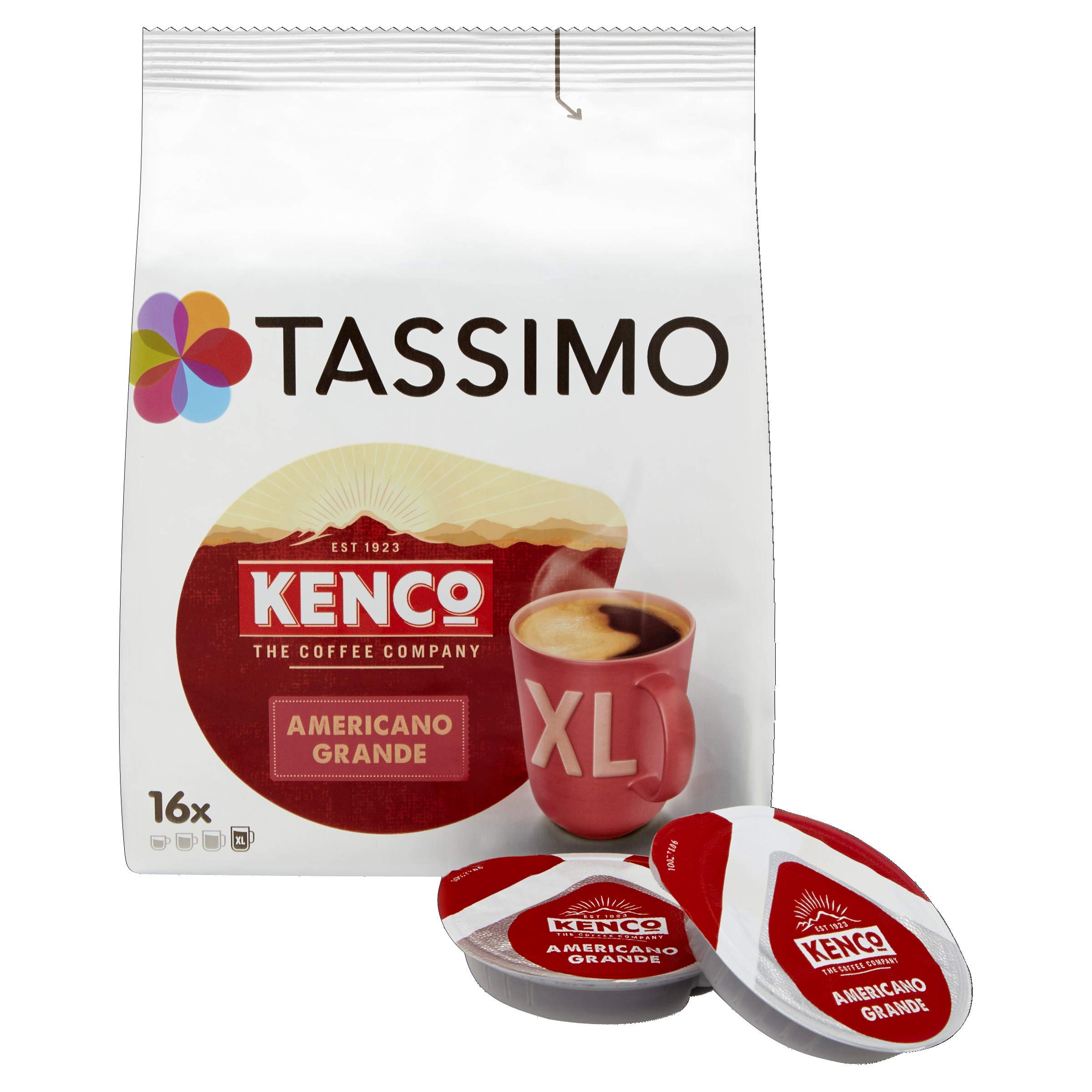 Tassimo Kenco Americano Grande Coffee Pods (Pack of 5, 80 pods in total ...