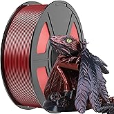 Amoybaby Red Black Dual Color Silk PLA Filament 1KG(2.2lbs), High Speed Halloween Multicolor 3D Printer Filament 1.75mm Fits 3D Printers & 3D Pens