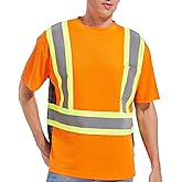 ArcRidge Reflective Safety Shirt for Men and Women - Class 2 High Visibility Construction Shirt - Dual Tone Reflective Strips