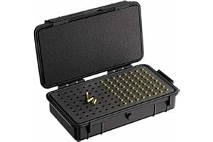CIGCRAFT Portable 9mm Ammo Box for 120 Rounds,Storage Case/Travel Safe/Mil Spec/IP67 Waterproof/Shockproof,9.41x5.43x2.76 inch case,Pistol bullet case