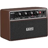 LEKATO 10W Mini Guitar Amp, Portable Electric Guitar Amplifier with Clean/Overdrive Channel, Headphone Jack, AUX Input, Bluetooth, Rechargeable Amp for Home and Travel Practice