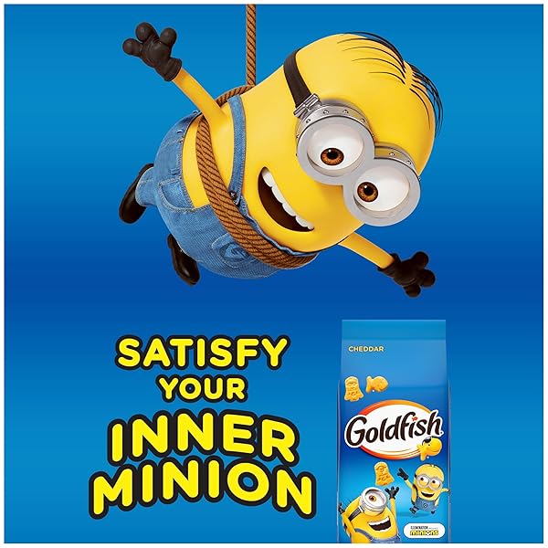 GOLDFISH MINIONS SHAPED CHEDDAR CRACKERS, 6.6 OZ BAG