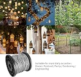 AZKEEGREY 100m Stainless Steel Wire Rope 1.5mm 7x7 Heavy Duty Cable + 100 Clamps view 7