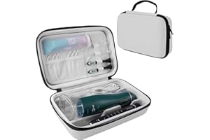 SMYV Water Flosser Travel Case, Portable Cordless Oral Irrigator Travel Organizer with Handle, Hard Eva Storage Bag for Flosser, Electric Toothbrush, Toothpaset and Irrigator Accessories (Beige)