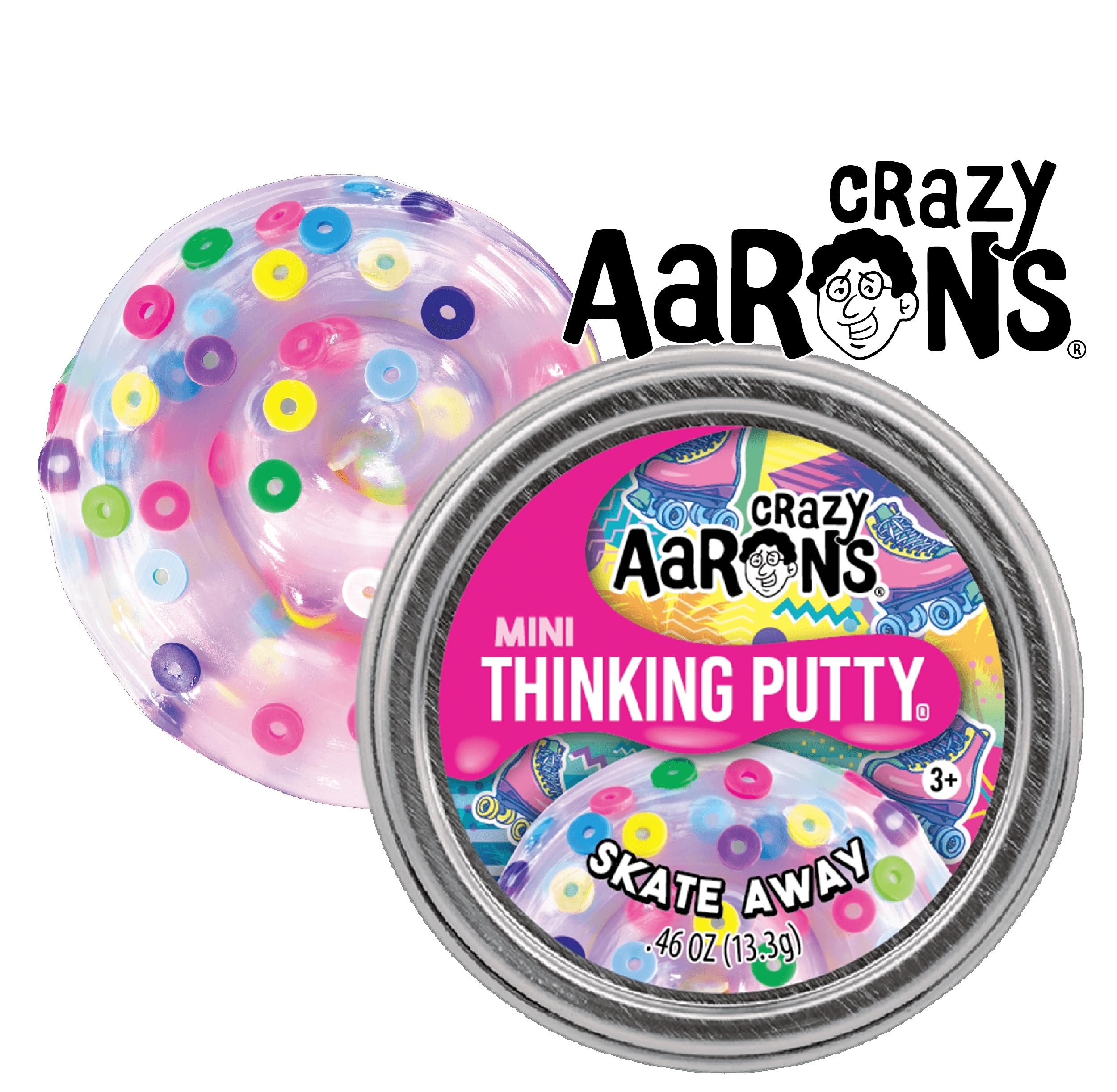 Matty's Toy Stop Crazy Aaron's Putty Mini Tins Bounce Bot, Skate Away & Take-A-Taco Gift Set Bundle - 3 Pack (13.3g Each)