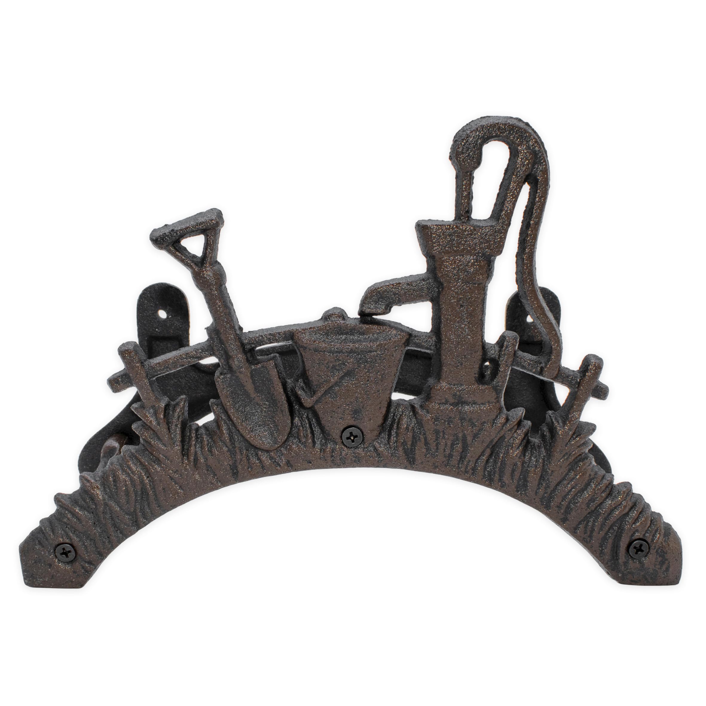 Spetebo Wall Hose Holder Cast Iron 29 x 18.5 x 14 cm Garden Hose Holder Metal Wall Bracket Antique