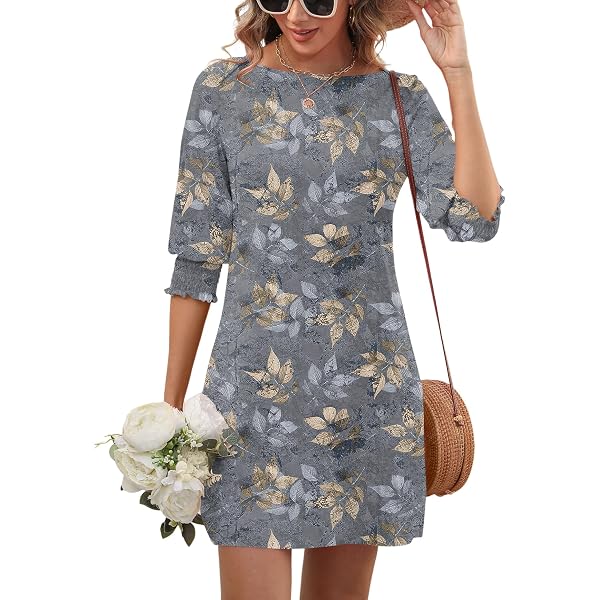 Amazon.com: LUYAA Floral Dress for Women Summer Wedding Guest Dresses Flowy  Summer Short Peasant Boho Pink Floral Valentine's Day Dresses Womens Formal  Dress Flower S : Clothing, Shoes & Jewelry