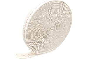 IFPPSAE 1" Inch Flat Cotton Oil Lamp Wick or Hurricane Lamp Oil Lamp Wicks for Oil Lamps Hurricane Lantern Kerosene Lantern and Oil Burners，Red Stitch 33ft/ Roll