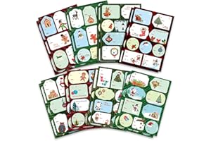 DUJAA 138PCS Christmas Tags Sticker Christmas Gift Labels Stickers, Xmas to from Christmas Sticker Name Tags, Name Tags Labels for Christmas Gift Wrapping,Holiday Present Label