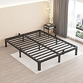 MAF 10 Inch King Metal Platform Bed Frame with Round Corner Legs | Mattress Slide Stopper, 3000 LBS Heavy Duty Steel Slats Support, Noise Free, No Box Spring Needed, Easy Assembly