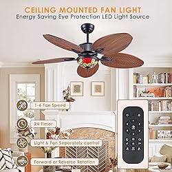50 Inch Outdoor Waterproof Ceiling Fan with Light