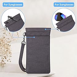FINTIE Double Eyeglasses Pouch with Carrying