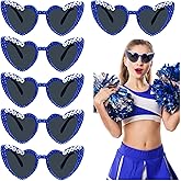 Tellegloww 6 Pcs Cheer Gifts Bulk for Team Sunglasses with Rhinestone Cheerleader Teams Gifts Cheer Stuff for Teammates