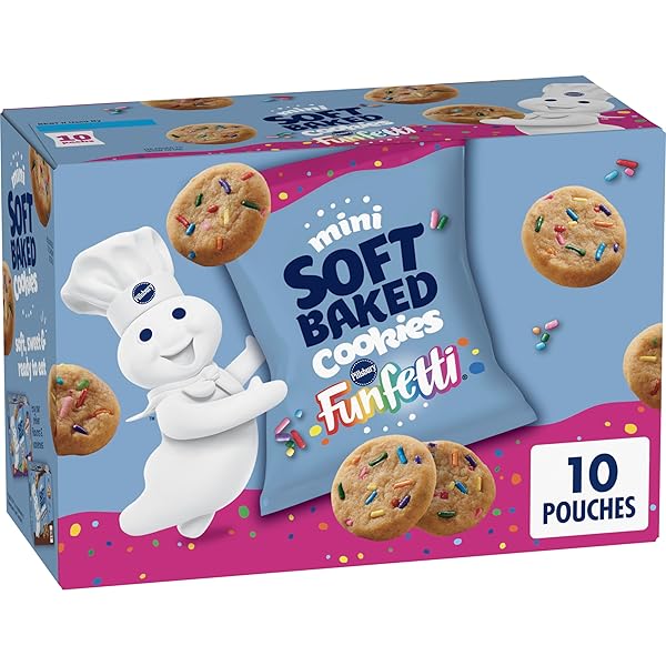 PILLSBURY MINI SOFT BAKED COOKIES, FUNFETTI, SNACK BAGS,...
