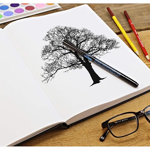 Artist's Loft Black Hardbound Sketchbook - 8.5 X 11 Inches, 110 Sheets 75lb Paper