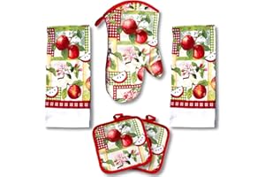 Apple Kitchen Decor 5 Piece Linen Set