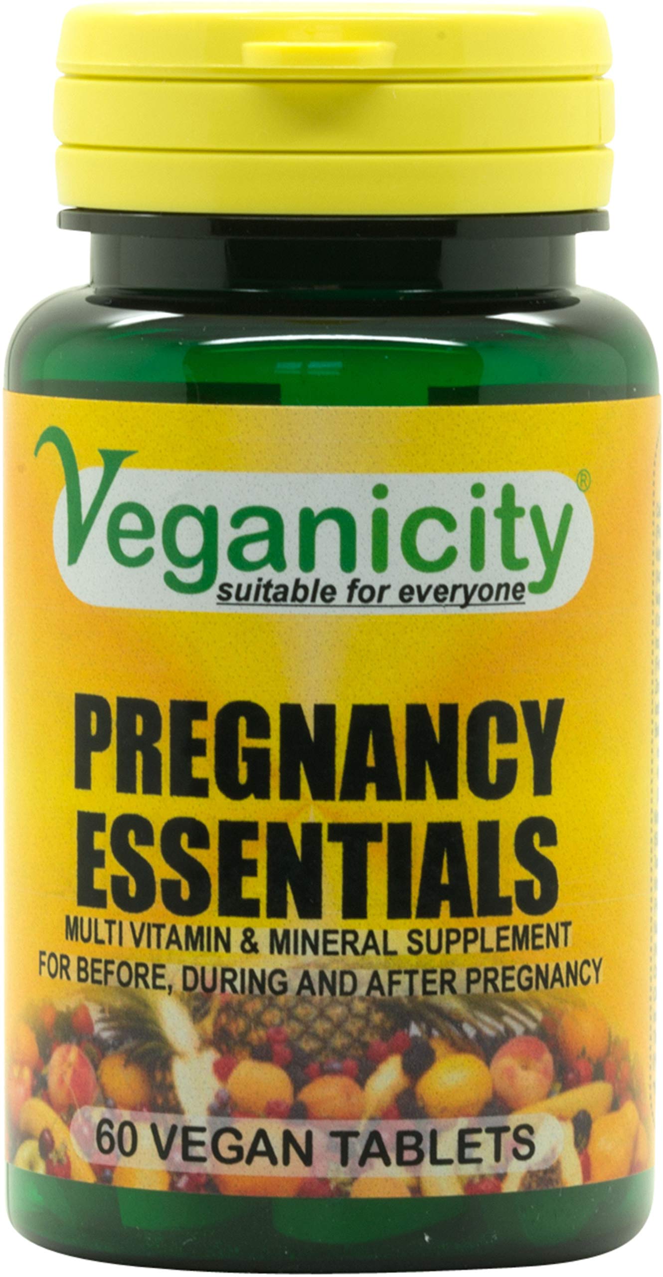 Veganicity Pregnancy Essentials Multivitamin : Women's Health Supplement : 60 Tablets, in a Planet-Friendly 99% Recycled Pot