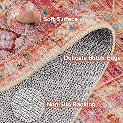 Yamaziot Washable Runner Rug, 2x8 Non-Slip Boho