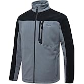 TBMPOY Men's Fleece Jackets Lightweight Full-Zip Fall Jacket Warm Winter Coats Outdoor Hiking with Pockets