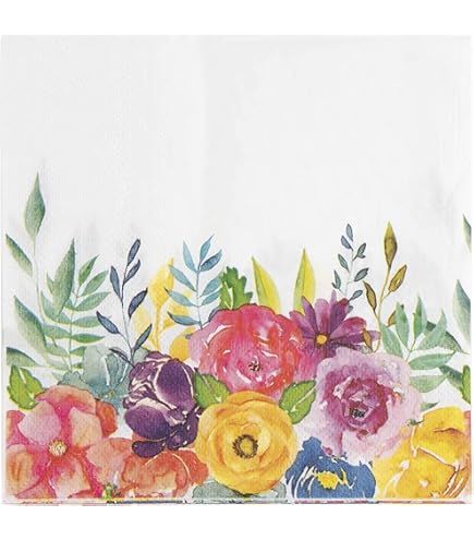 Spring Flower Show Tulips Caspari Paper Table Napkins 40 Cm Square...