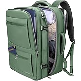 BALEINE Travel Backpack for Women Men, Large Sturdy Carry On Laptop Backpack Gifts for Business, Casual, Weekender, Hiking (XL, Olive Green)