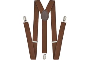trilece Suspenders for Men - Adjustable Y Back Men's Women's Costume Tuxedo Dress Suspenders - Heavy Duty Strong Clips