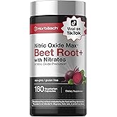 Horb&auml;ach Nitric Oxide Beet Root Capsules | 180 Count | with Nitrates and Precursor | For Men and Women | Vegetarian, Non-GMO, Gluten Free Supplement