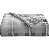 Nautica - Twin Blanket, Soft Plush Fleece Bedding, Ideal for Bed or Couch, Dorm Essentials, Oeko-Tex Certified (Lewis Grey)