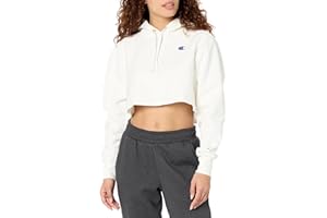 Champion Women's Reverse Weave Cropped Cut-Off Hoodie, Left Chest C