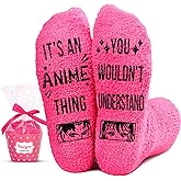 HAPPYPOP Gifts for Anime Lovers - Anime Themed Socks for Teen Girls Women