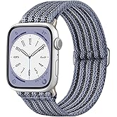Braided Stretchy Band Compatible with Apple Watch Bands 38mm 40mm 41mm 42mm 44mm 45mm 46mm 49mm for Women Men, Adjustable Nylon Solo Loop Elastic Straps for iWatch Series 10 9 8 7 6 5 4 3 2 1 SE Ultra