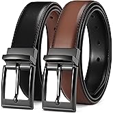 CHAOREN Reversible Belt Men 1 Piece - 1.25" Leather Dress Belt - Trim to Fit for Elegant Style