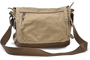 Gootium Canvas Messenger Bag - Vintage Cross Body Shoulder Satchel