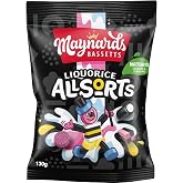 Maynards Bassetts Liquorice Allsorts 130g, Traditional Sweets