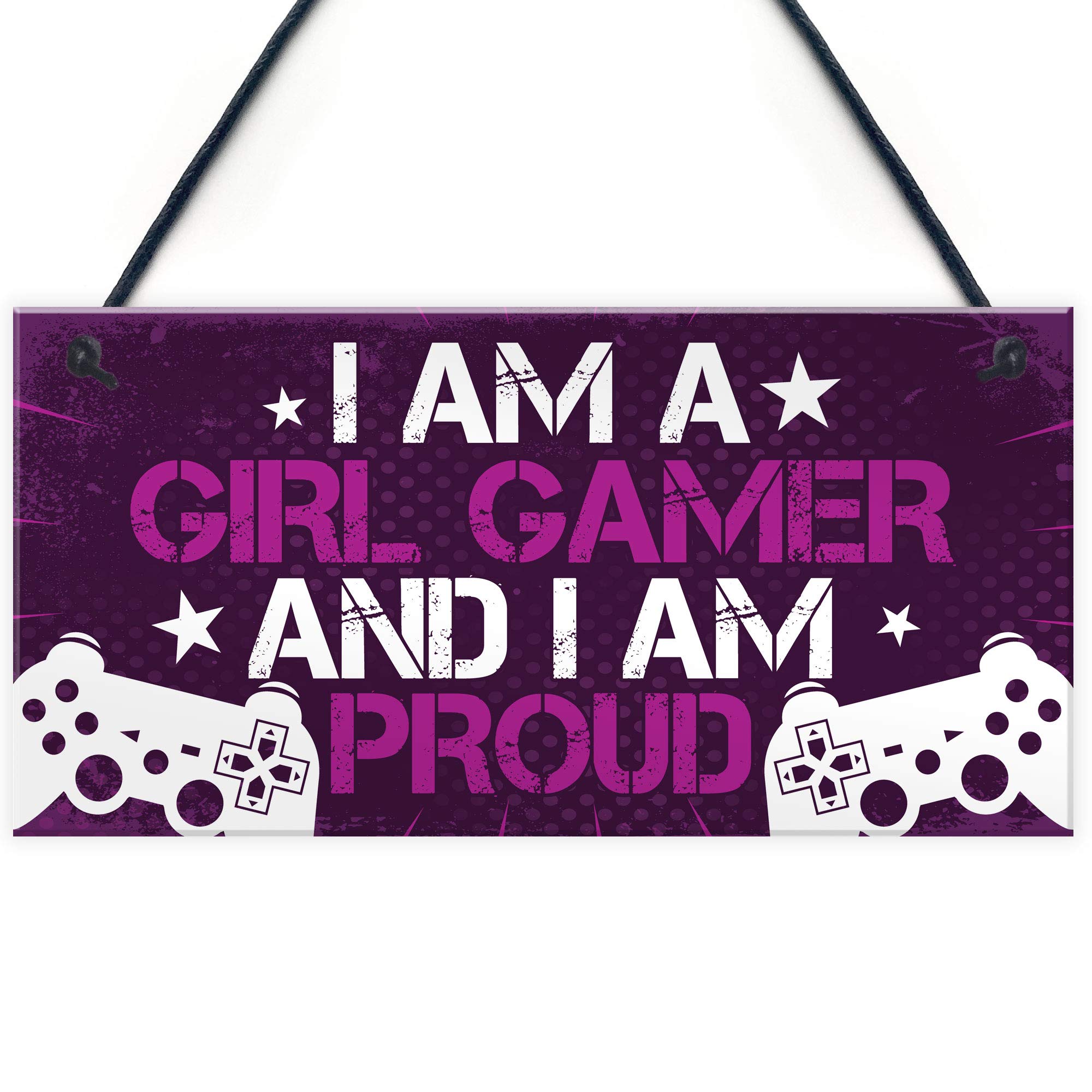 Red Ocean Gamer Gaming Gifts For Women Novelty Birthday Gift For Daughter Sister Girl Gamer Hanging Bedroom Room Sign