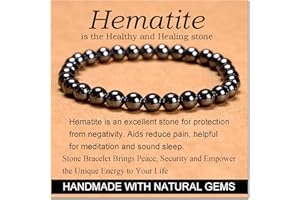 MASSIVE BEADS Handmade Yoga Stretch Elastic Bracelet Natural Stone Crystal Healing Power Energy Gifts for Unisex Adult 4mm 6mm 8mm 10mm