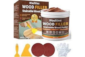 35oz Wood Filler, Walnut Wood Putty, Wadities Paintable Stainable Wood Repair Putty, Wood Furniture Repair Kit, Quickly Repair Broken and Defective Wooden Furniture (Walnut)